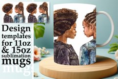 Whimsical Radiant Springtime Girls Mug Wrap: 11oz 15oz Product Image 1