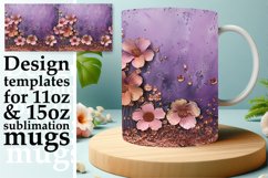 Glittery Flower Leopard Mug Design Product Image 1