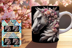 Sleek 11oz Png Mug Wrap Artwork , Horse Product Image 1