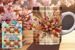 SOPHISTICATED 11oz Mug Wrap PNG , Autumn Flower Product Image 1