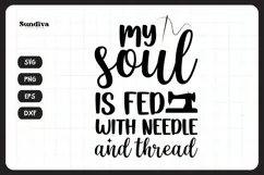 Funny Sewing Quote SVG For Sewist | Needle and Thread Product Image 3