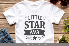 Little Star Ava SVG Personalized Name Design for Kids' Gifts Product Image 2