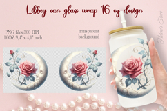 Valentines pattern Libbey Can Glass Wrap 16oz design BUNDLE Product Image 16