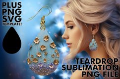 Glittery Leopard Teardrop Sparkle: Sublimation Designs Product Image 1