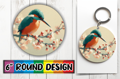 Unique Circle Keychain Magic PNG, Birds Product Image 1