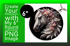 Lovely Circle PNG for Sublimation , Horse Product Image 1