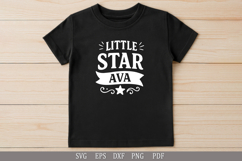 Little Star Ava SVG Personalized Name Design for Kids' Gifts Product Image 3