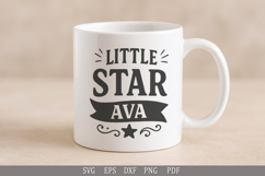 Little Star Ava SVG Personalized Name Design for Kids' Gifts Product Image 4