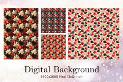 Flower Pattern Background Wallpaper Digital Paper_140 Product Image 1