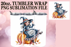 SWEET HARMONY 20oz TUMBLER WRAP, Pumpkin Watercolor Product Image 1