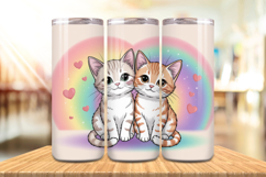 Valentine’s Day Cute Cat Couple Tumbler Wrap PNG Big Bundle Product Image 2