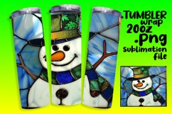 Snowman 3D Tumbler Wrap for Winter Product Image 1