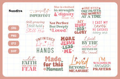15 Christian Quotes SVG Bundle | Faith Sayings Product Image 3