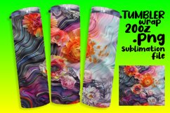 Funky Color Burst Sublimation Tumbler Wrap Product Image 1