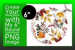 Vibrant Autumn Round Design with Watercolor Keychain Product Image 1