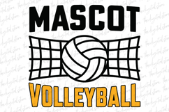 Mascot Volleyball SVG | SVG Cut files | Cricut Product Image 1