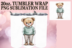 Happy Moments 20oz tumbler wrap, Teddy Bear Product Image 1