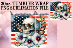Serene Days 20oz tumbler wrap, Skull USA Product Image 1