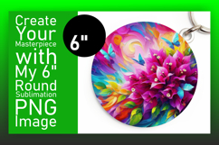 Vibrant Circle PNG for Sublimation , Flowers Product Image 1
