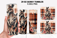 Kangaroo Skinny Tumbler 20oz Wrap Design, Animal Tumbler Wra Product Image 1