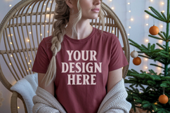 Bella Canvas 3001 Christmas Shirt Mockup, Trandy mockups Product Image 1