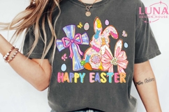 Happy Easter PNG, Glitter Easter Bunny Coquette PNG Product Image 4