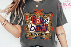 Baseball Mama PNG, Sports Mom Shirt Design, Baseball Bow Product Image 6