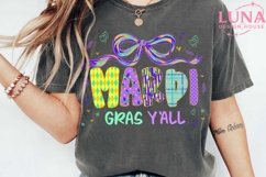 Brushstroke Mardi Gras PNG, Fleur De Lis Coquette PNG Product Image 4