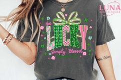 Not Lucky Simply Blessed png Retro Coquette St Patrick's Day Product Image 4