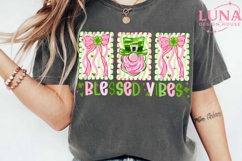 St Patricks Day Png, Blessed Vibes Png, Lucky Png, Shamrock Product Image 4