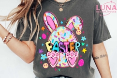 Happy Easter PNG, Glitter Easter Bunny Coquette PNG, Preppy Product Image 5