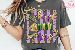 Brushstroke Mardi Gras PNG, Fleur De Lis Coquette PNG Product Image 5