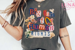 Retro Big Fan of Human Rights PNG, Human Rights Sublimation Product Image 5