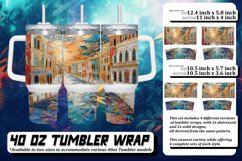 Golden Radiance Tumbler Wrap: Glitter Sublimation, 40oz Product Image 1