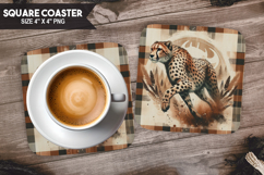 Cute Animals Square Coaster PNG Bundle, Digital Coaster Set Product Image 11