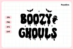 Spooky Bachelorette Party Saying SVG | Boozy Ghouls Product Image 3