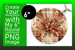 Trendy Round Design Car Coaster PNG , Autumn Flower Product Image 1