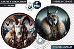 Native American Animal totem spirit Clipart, tribal PNG Product Image 1