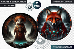 Native American Animal totem spirit Clipart, tribal PNG Product Image 1