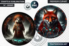 Native American Animal totem spirit Clipart, tribal PNG Product Image 1