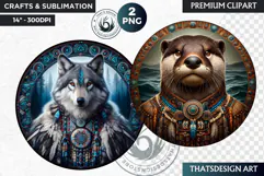 zodiac,Native American Animal totem spirit Clipart, tribal Product Image 1