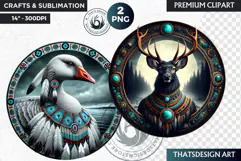 zodiac,Native American Animal totem spirit Clipart, tribal Product Image 1