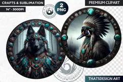 Native American Animal totem spirit Clipart, tribal PNG Product Image 1