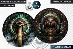 zodiac,Native American Animal totem spirit Clipart, tribal Product Image 1