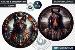 zodiac,Native American Animal totem spirit Clipart, tribal Product Image 1