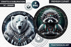 Native American Animal totem spirit Clipart, tribal PNG Product Image 1