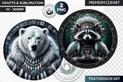 Native American Animal totem spirit Clipart, tribal PNG Product Image 1