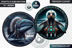 Native American Animal totem spirit Clipart, tribal PNG Product Image 1