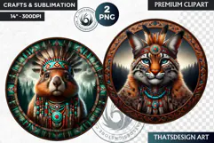 Native American Animal totem spirit Clipart, tribal PNG Product Image 1