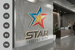 Star Logo Design with Colorful Abstract Shapes Product Image 3